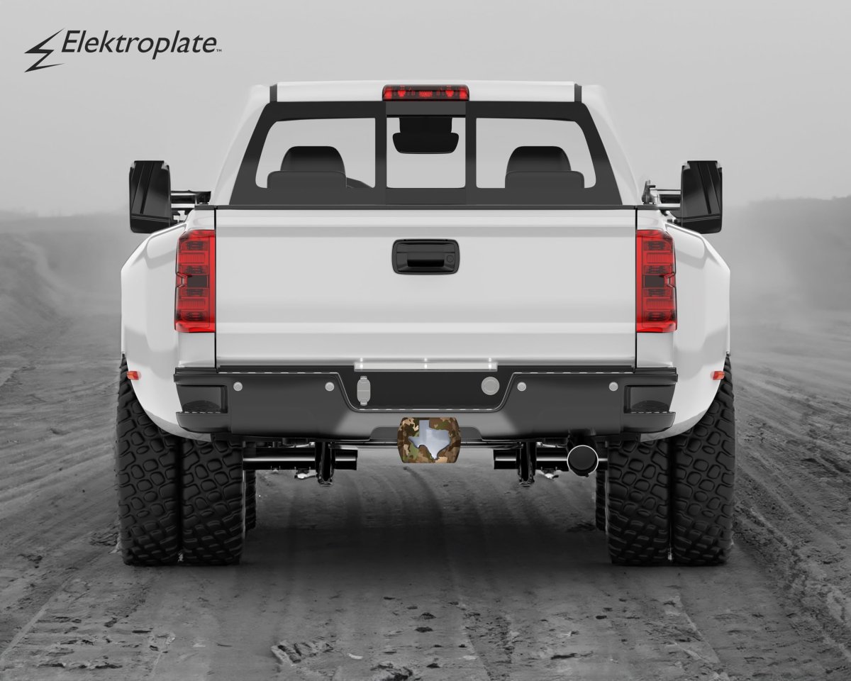 Elektroplate Chrome State Of Texas All Metal Woodland Camo Hitch Cover For Trucks And Suvs Fits Standard 2 Trailer Receivers