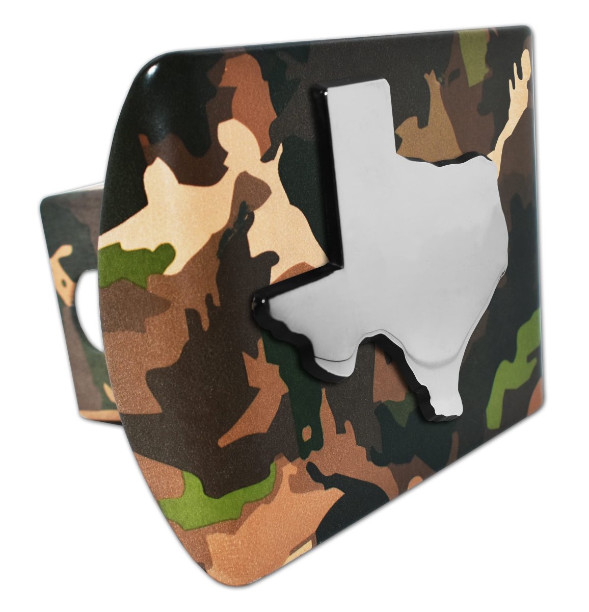 Elektroplate Chrome State Of Texas All Metal Woodland Camo Hitch Cover For Trucks And Suvs Fits Standard 2 Trailer Receivers
