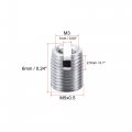 Uxcell Self Tapping Threaded Inserts M3 M5x6mm Carbon Steel Repairing Nuts 40pcs