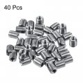 Uxcell Self Tapping Threaded Inserts M3 M5x6mm Carbon Steel Repairing Nuts 40pcs