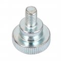 Uxcella M6x10mm Carbon Steel Metric Flat Knurled Head Thumb Screws Bolts 22mm Lomg 5 Pcs