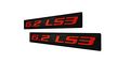 2x Pair Set 6 Ls3 Red On Black Highly Polished Real Aluminum Emblems Of 2