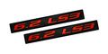 2x Pair Set 6 Ls3 Red On Black Highly Polished Real Aluminum Emblems Of 2