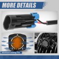 Auto Dynasty Full Led Projector Front Bumper Driving Fog Light Lamps Compatible With Kenworth T680 2011-2024 Driver And