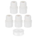 Pvc Male Adapter Pipe Fitting 5pcs 3 4 2-way Connectors With Sealant Tape Socket X Thread Hose Coupling For Plumbing Water Line 