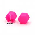 Uxcell 20 Pcs 19mm Pink Silicone Luminous Car Wheel Tyre Hub Screw Bolt Nut Cap Covers