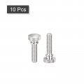 Uxcell Knurled Thumb Screws M5x20mm Brass Shoulder Bolts Grip Knobs Fasteners Nickel Plated 10pcs