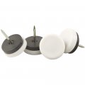 Nail On 7 8 In Furniture Glides For Straight Wooden Legs 4 Piece White Round 