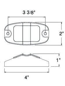 6 Pack Red 4 In Led Side Marker Clearance Lights For Truck And Trailer 9 Diode Multi Angle Surface Mount With Chrome Bezel