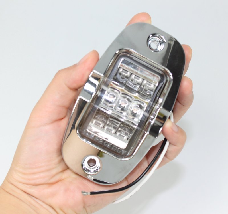 6 Pack Red 4 In Led Side Marker Clearance Lights For Truck And Trailer 9 Diode Multi Angle Surface Mount With Chrome Bezel