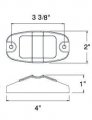 6 Pack Red 4 In Led Side Marker Clearance Lights For Truck And Trailer 9 Diode Multi Angle Surface Mount With Chrome Bezel