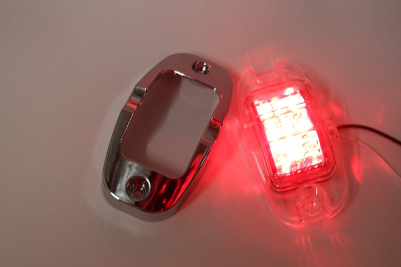 6 Pack Red 4 In Led Side Marker Clearance Lights For Truck And Trailer 9 Diode Multi Angle Surface Mount With Chrome Bezel