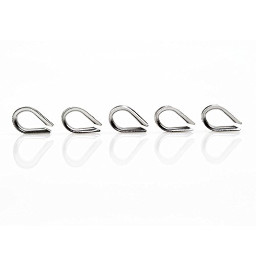 M6 304 Stainless Steel 7 32a 1 4a Diameter Wire Rope Cable Thimbles Rigging 20 Pcs