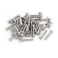 Uxcell M3x20mm 316 Stainless Steel Phillips Pan Head Machine Screws Silver Tone 50 Pcs