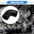 Vekauto 90 Degree Elbow Coupler Silicone Hose 89mm 3 5 Id 125mm Length Intercooler Tube Universal For Car Engine Durable Black