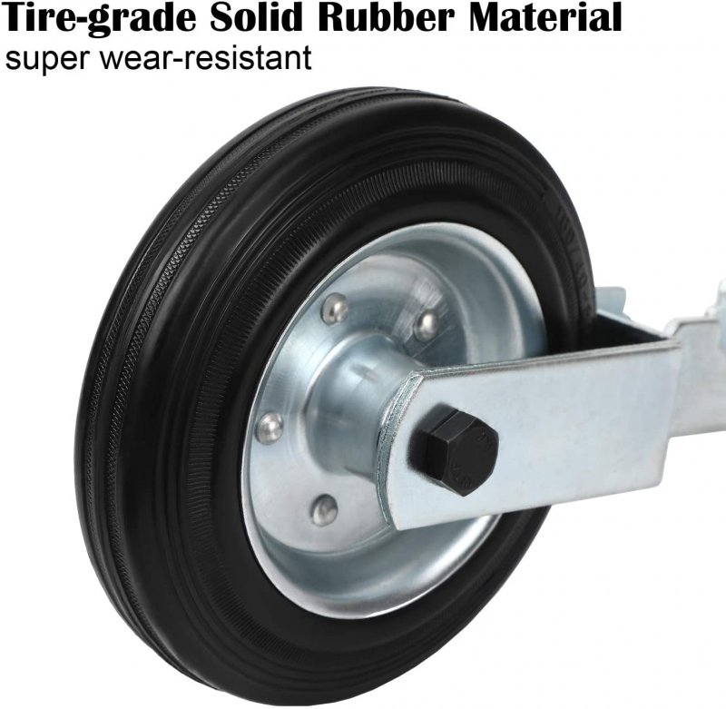 Gate Support Wheel For Metal Swing And Chain Link Fence Fits 1 5 8 In To 2 Round Frames Set Of Solid Rubber Tire With