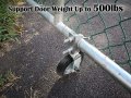 Gate Support Wheel For Metal Swing And Chain Link Fence Fits 1 5 8 In To 2 Round Frames Set Of Solid Rubber Tire With