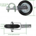 Gate Support Wheel For Metal Swing And Chain Link Fence Fits 1 5 8 In To 2 Round Frames Set Of Solid Rubber Tire With