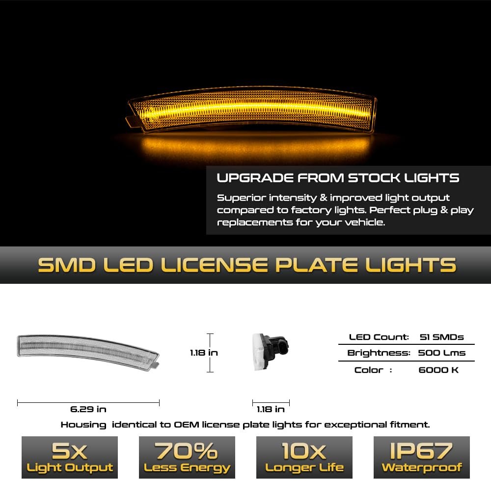 Full Led Side Marker Light Running Lamp For Azn-lacv-sml-cadct420-am-c Polycarbonate Lens
