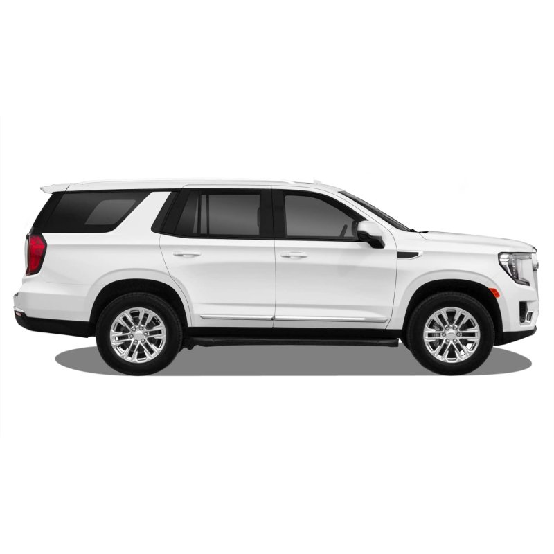 Slickmod Chrome Delete Blackout Vinyl Overlay For 2021-2023 Gmc Yukon Window Trim Gloss Black 1