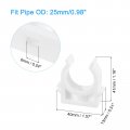 Uxcell 50pcs U-shaped Pipe Clamps Clips Ppr U Shaped Water Clamp Fit For 25mm 0 98 Od Pipes And Tubing Hoses Support White