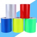 5 Pcs Reflective Tape Warning 2 X10 3m Safety Color Lattice Sheet Film Sticker Conspicuity Adhesive Rubberized Fabric Roll