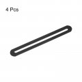 Uxcell Adjustable Corner Code 4pcs 155x19mm Stainless Steel Flat Straight Thickened Slotted Brace Brackets For Fixed Furniture