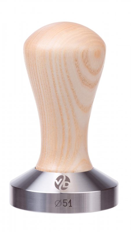 Tamper Espresso 51mm Coffee Classic Seri Press Tool Stainless Steel Handle Solid Wood Pressure Base Tampers Natural