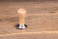 Tamper Espresso 51mm Coffee Classic Seri Press Tool Stainless Steel Handle Solid Wood Pressure Base Tampers Natural