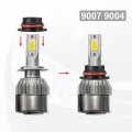 X Autohaux 2pcs 9007 9004 Led Headlight Adapter Base Bulb Sockets Retainer Holder Universal For Car Black