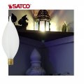 Satco S3404 40 Watt C11 Incandescent Spun White 4000 Avg Hours 316 Lumens Candelabra Base 120 Volt Dimmable For Lamps Desks