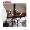 Satco S3404 40 Watt C11 Incandescent Spun White 4000 Avg Hours 316 Lumens Candelabra Base 120 Volt Dimmable For Lamps Desks