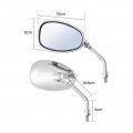Emlevo For Yamaha Xvs400 Xvs1100 Xvs1300 Xv1900 Xv1700 Xv1600 Motorcycle Universal Round Side Mirror 10mm Chrome Rearview