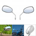 Emlevo For Yamaha Xvs400 Xvs1100 Xvs1300 Xv1900 Xv1700 Xv1600 Motorcycle Universal Round Side Mirror 10mm Chrome Rearview