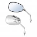 Emlevo For Yamaha Xvs400 Xvs1100 Xvs1300 Xv1900 Xv1700 Xv1600 Motorcycle Universal Round Side Mirror 10mm Chrome Rearview