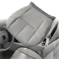 Front Driver And Passenger Bottom Top Seat Covers With Console Lid Perforated Microfiber Leather Gray For Chevy Silverado Tahoe 