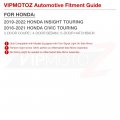 Sequential Turn Signal Vipmotoz Amber Led Strips Side Mirror Light For 2016-2022 Honda Insight Civic Touring Driver Passenger