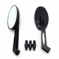 Httmt- Motorcycle 1 Pair Black Oval Diamond Racing Mirror Compatible With All Kawasaki Suzuki Cruiser P N Mt027 Ttt001