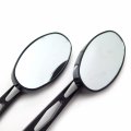 Motorcycle Oval Diamond Racing Mirrors 1 Pair Black For Kawasaki Suzuki Cruiser Bikes Mt027 Ttt001