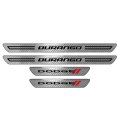 Dodge Durango Silver Real Carbon Fiber 4 Pcs Universal Door Sill Step Protector Kick Plates Official Licensed