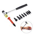 Qiilu Pdr Tools Dent Ding Hammer 9 Heads Tap Down Kit Knockdown Tool Paintless Hail Removal