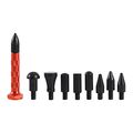 Qiilu Pdr Tools Dent Ding Hammer 9 Heads Tap Down Kit Knockdown Tool Paintless Hail Removal
