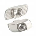 Uxcell Sliding T Slot Nuts M5 Half Round Roll In T-nut For 4040 Series Aluminum Extrusion Profile Carbon Steel Nickel-plated