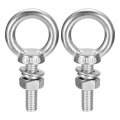 Uxcell Lifting Eye Bolt 1 Set M10x40mm With Nut Washer 304 Stainless Steel Shoulder Ring For Hanging Item