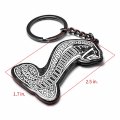 Ipick Image For Ford Mustang Cobra Black Real Carbon Fiber Logo-shape-cut Key Chain Keychain Official Licensed
