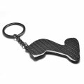 Ipick Image For Ford Mustang Cobra Black Real Carbon Fiber Logo-shape-cut Key Chain Keychain Official Licensed