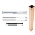 Hood And Tailgate Lift Supports Shock Struts Gas Spring Damper For Saab 9-3 2000-2003 Convertible 4-pc Set Without Spoiler