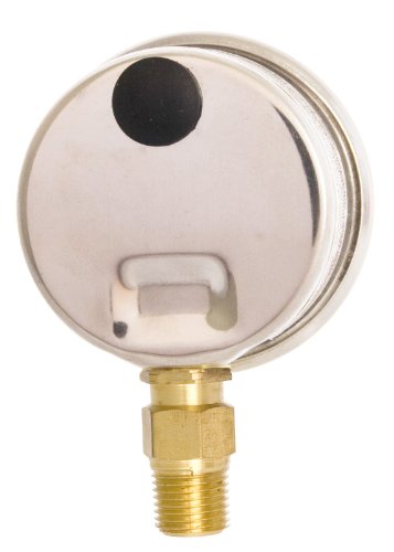 1-1 2 Oil Filled Pressure Gauge Stainless Steel Case Brass 1 8 Npt Lower Mount Connection 0-500psi
