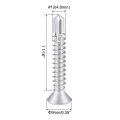Uxcell Phillips Head Self Drilling Screws 10 X 1 16 410 Stainless Steel Full Thread Sheet Metal Screw 50pcs