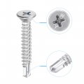 Uxcell Phillips Head Self Drilling Screws 10 X 1 16 410 Stainless Steel Full Thread Sheet Metal Screw 50pcs